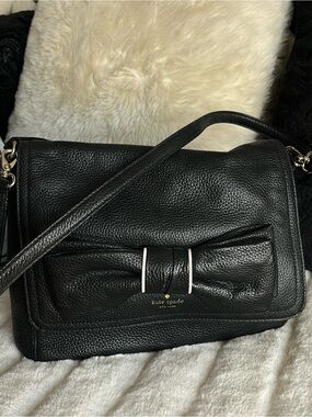 KATE SPADE Bow Pebbled Leather Crossbody